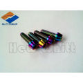 rainbow colored titanium taper bolt M6*30